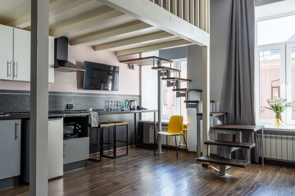 Бутик Отель Номера — Апартаменты двухуровневые с кухней