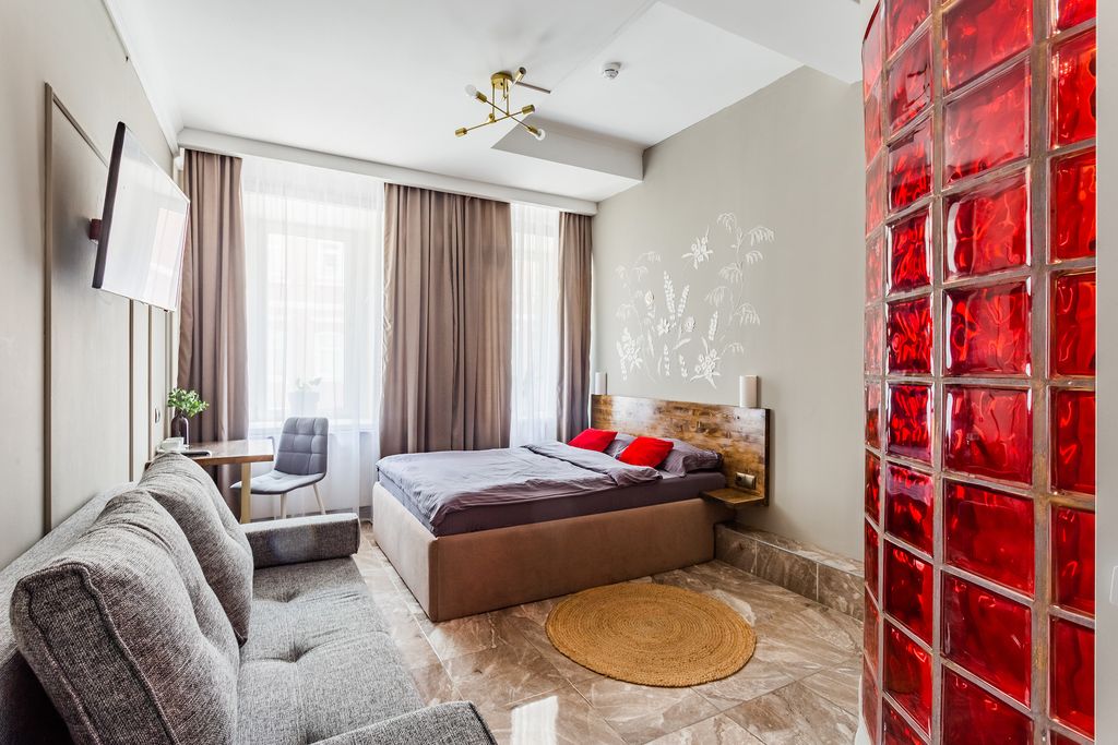 Кристалл на Таганке — Двухместный номер с 1 кроватью комфорт рубин семейный