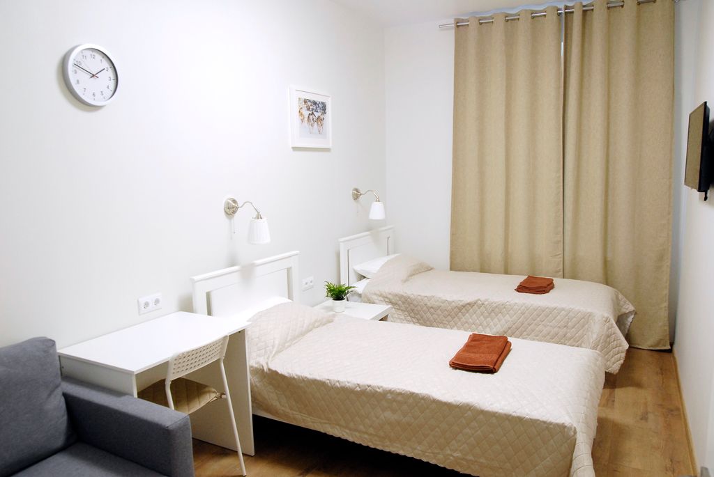 Три барсука — Двухместный номер с 1 кроватью с общей ванной комнатой