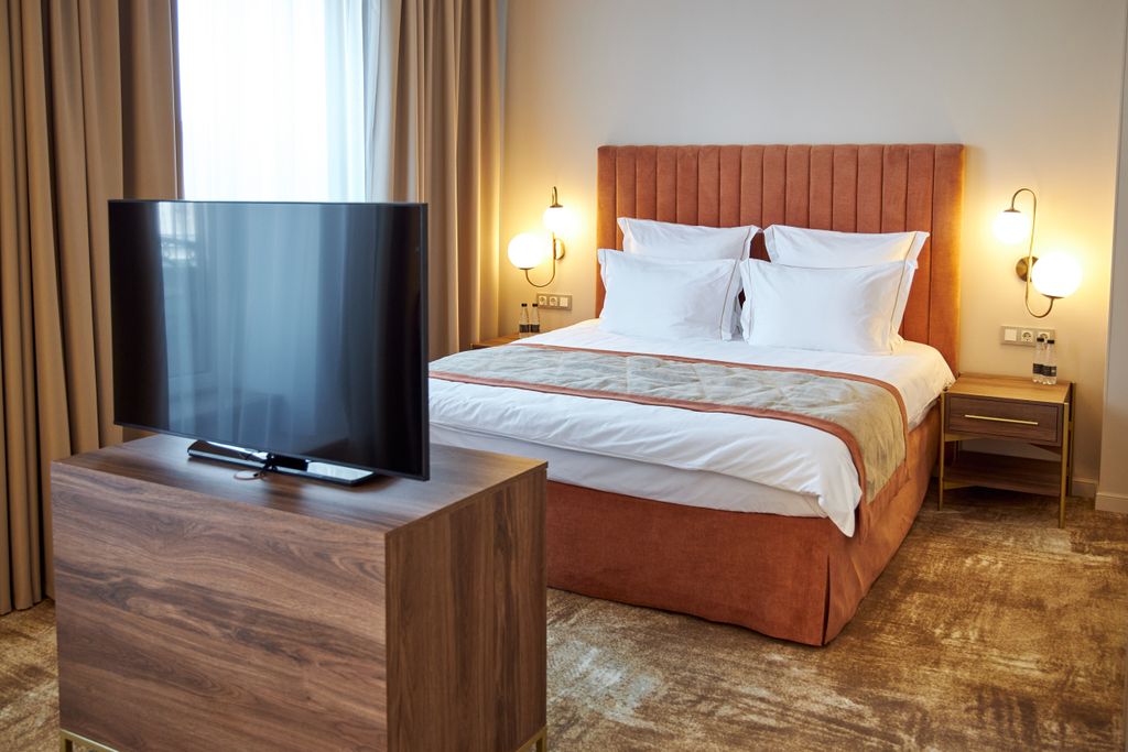 River Palace — Двухместный номер с 1 кроватью king-Size Полулюкс с террасой | Вид на Неву