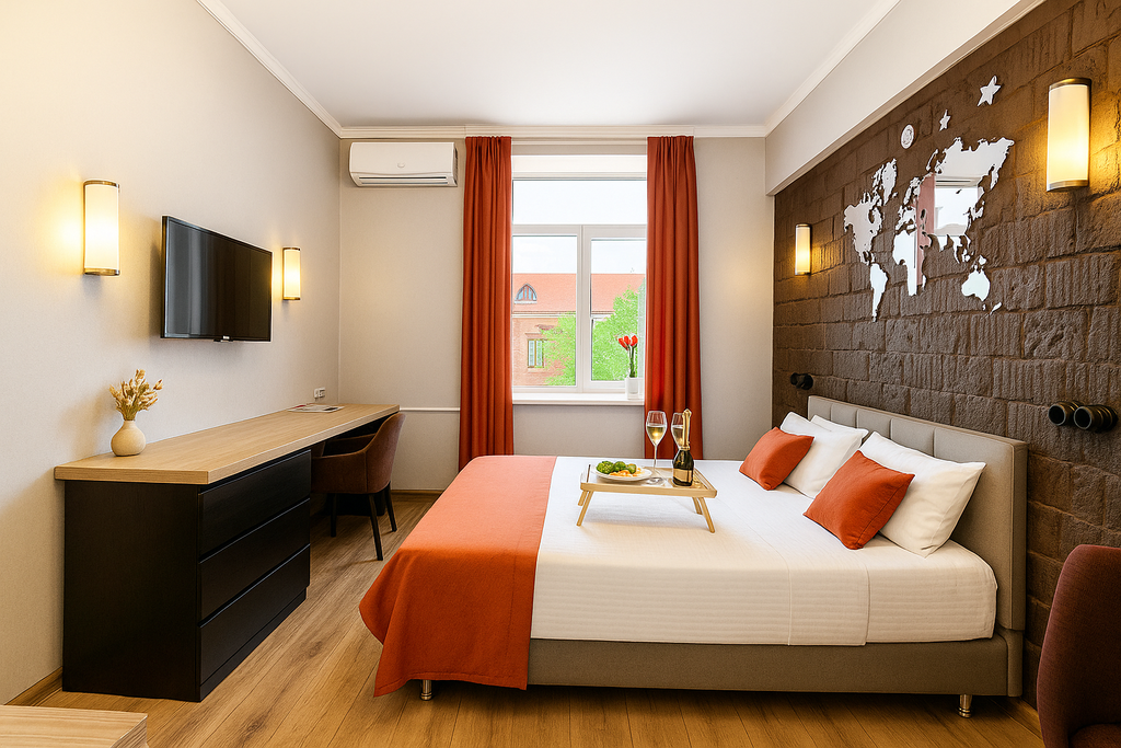 Metro Rooms — Апартаменты Комфорт Плюс | Гарантия качества | 1 широкая кровать