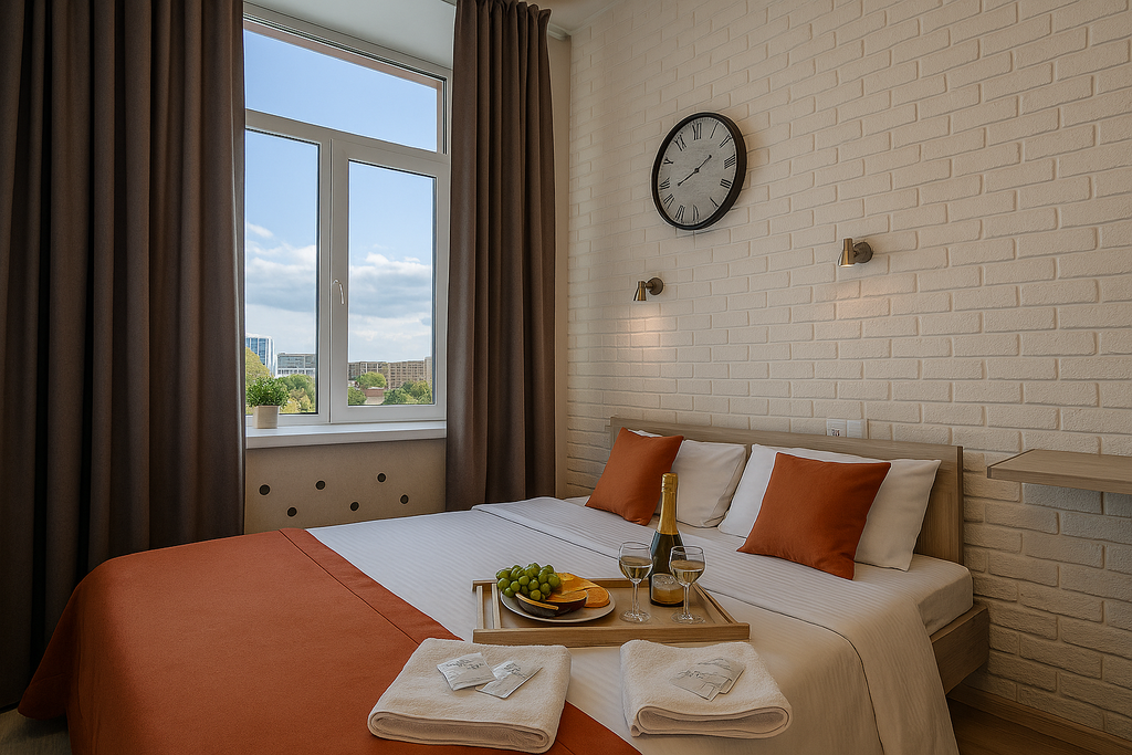 Metro Rooms — Апартаменты Комфорт Мини | Гарантия качества | 1 широкая кровать