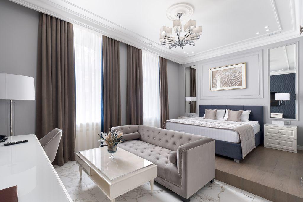 Премиум — Двухместный номер с 1 кроватью люкс с гидромассажной ванной