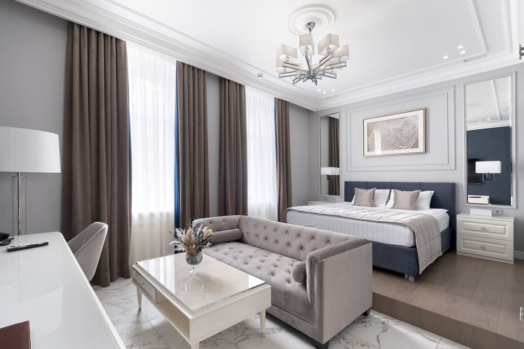 Премиум — Двухместный номер с 1 кроватью люкс с гидромассажной ванной