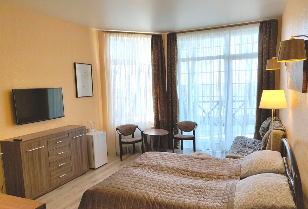 На Московской — Четырёхместный "Однокомнатный "Люкс" с террасой и видом на море"