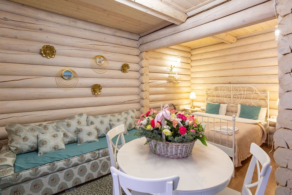 Аура — Двухместный номер с 1 кроватью люкс с террасой (первый этаж)