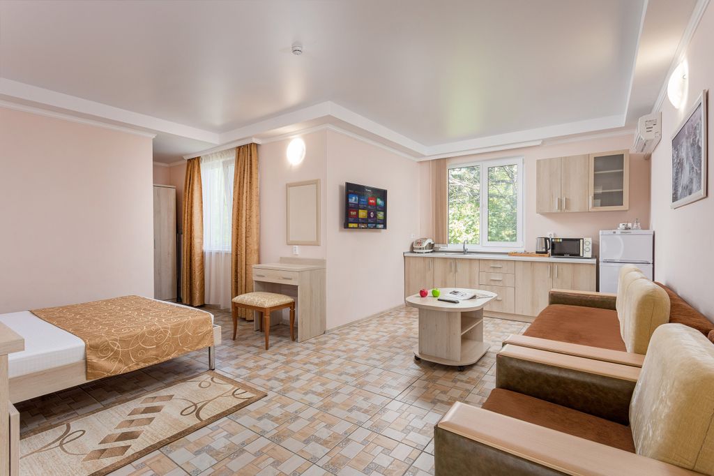 Русич — Двухместный номер с 1 кроватью с кухней Корпус А Комфорт