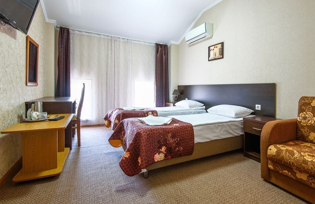 Патио — Двухместный номер с 1 кроватью или 2 односпальными кроватями Стандарт Мансарда