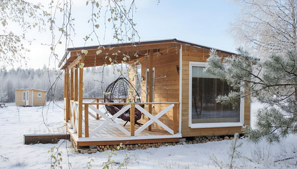 Поляна Солнца — Двухместный номер с 1 кроватью Уютный домик с террасой