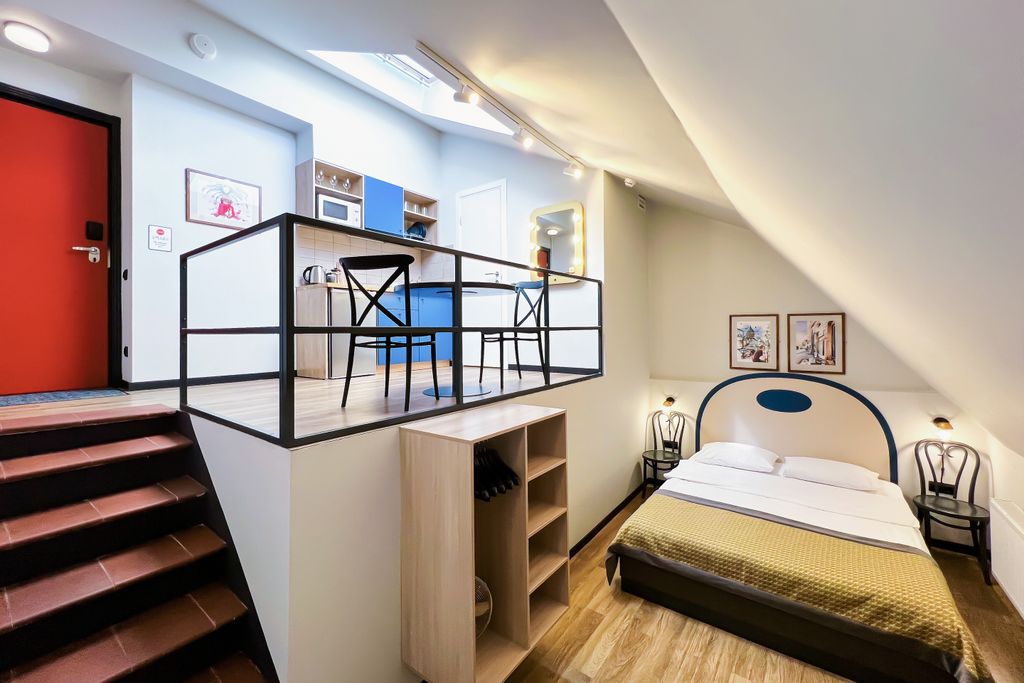 Друзья на Садовой — Двухместный номер с 1 кроватью комфортный на мансарде