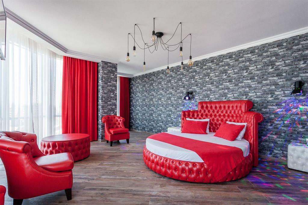 Marton Palace — Двухместный номер с 1 кроватью люкс с джакузи (красный)
