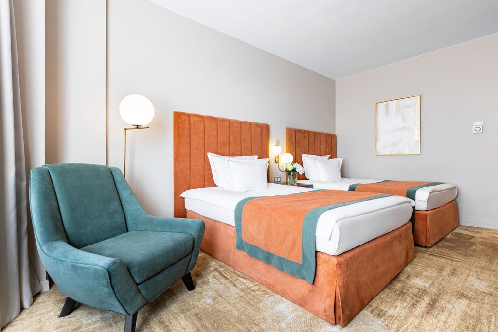 River Palace — Двухместный номер с 2 отдельными кроватями студио с видом на город