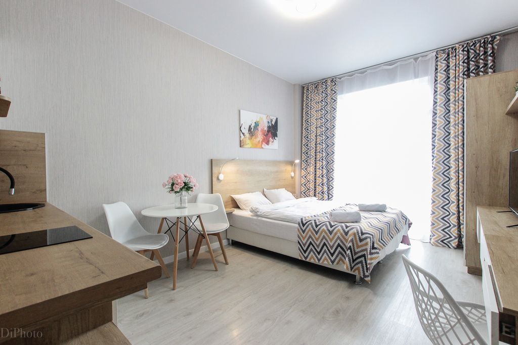 ЛунаПулково — Апартаменты студия комфорт с французским балконом