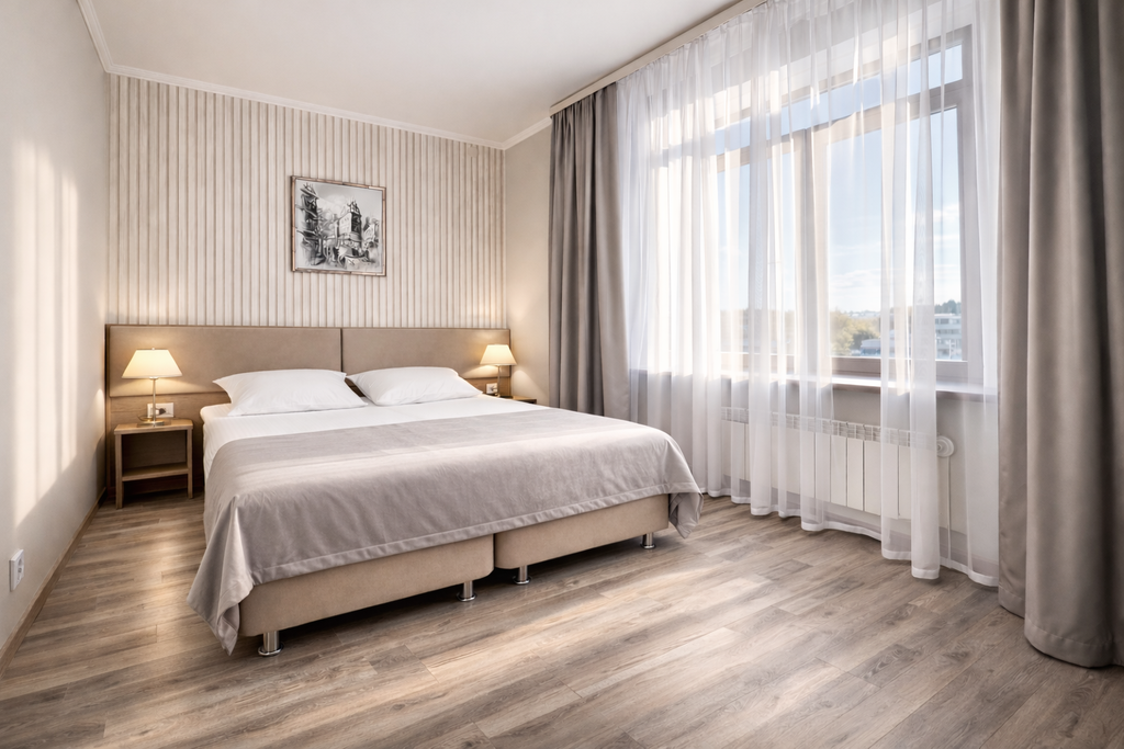 Kaunis — Двухместный номер с 2 отдельными кроватями или 1 двуспальной кроватью с видом на озеро