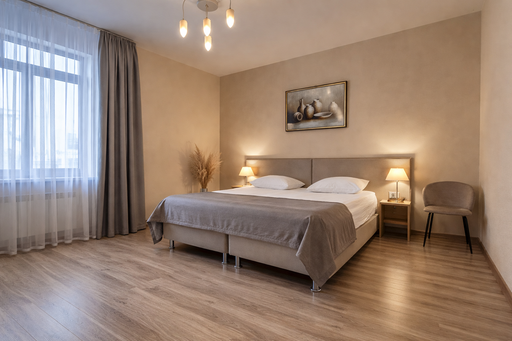 Kaunis — Трёхместный номер с 3 односпальными или 1 двуспальной и одной односпальной кроватью