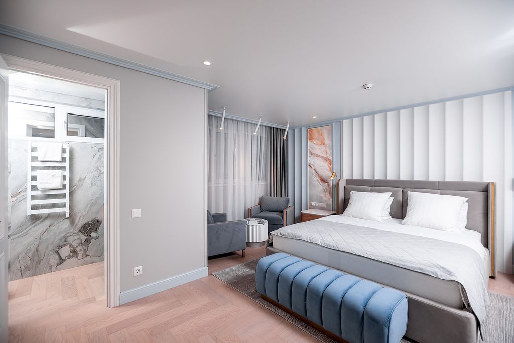 Радуга — Двухместный номер с 1 кроватью люкс двухкомнатный с сауной