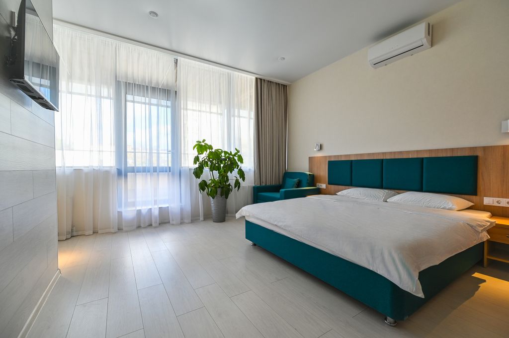 У Моря — Двухместный номер с 1 кроватью стандарт с террасой