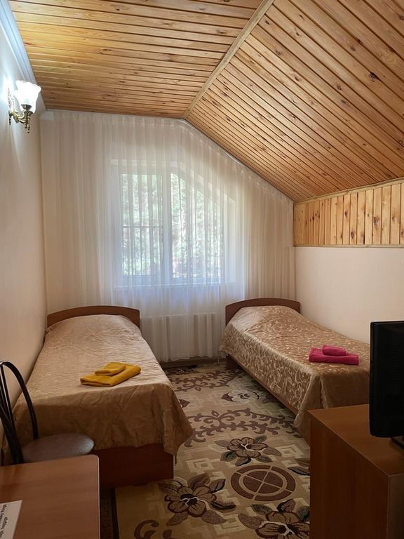 Теберда-Чегет — Двухместный номер с 2 отдельными кроватями стандарт с видом на горы