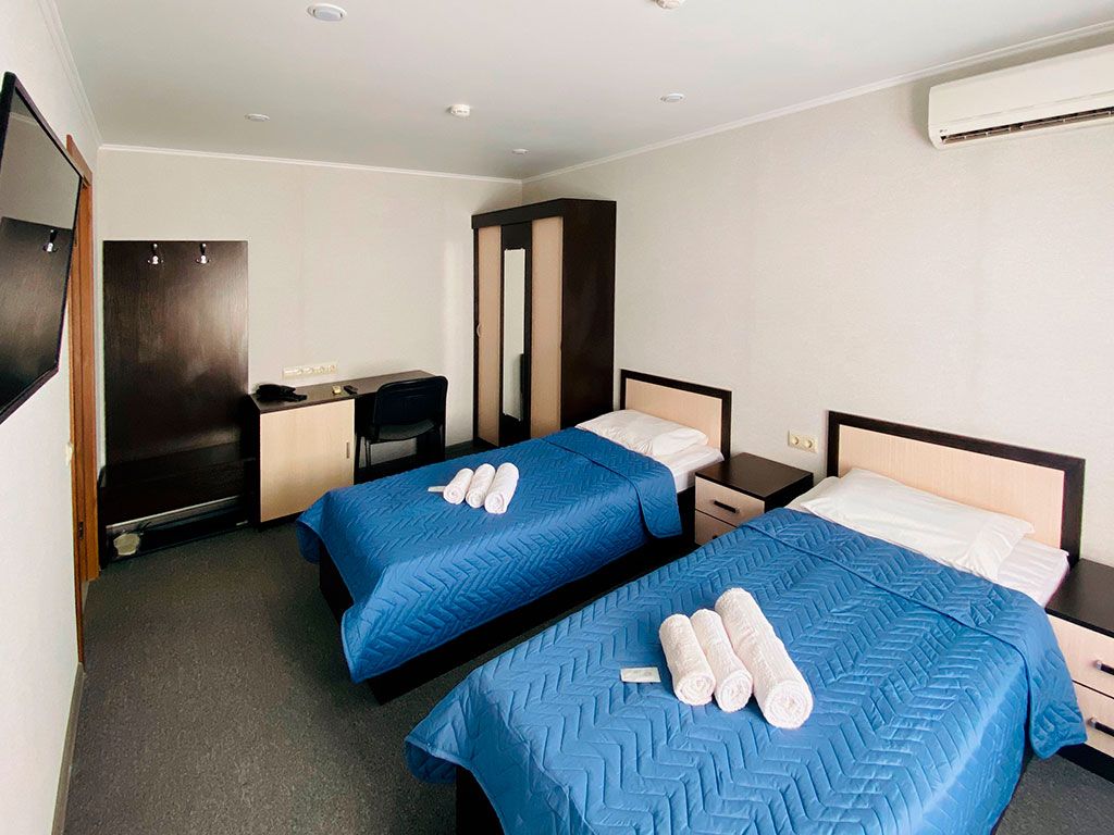 Эмона — Двухместный номер с 2 отдельными кроватями эконом с общей ванной комнатой