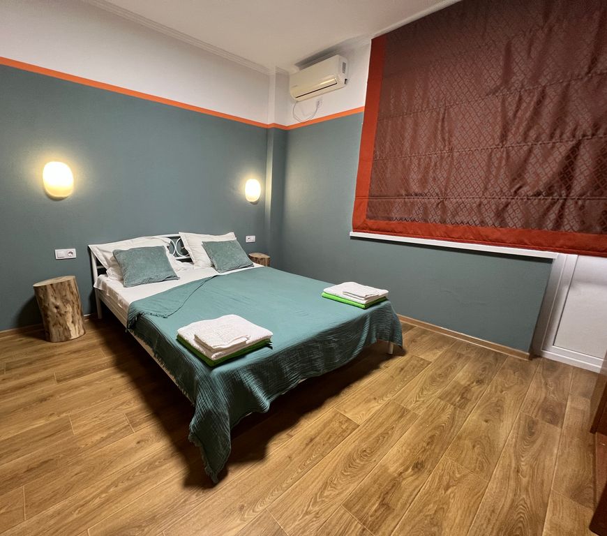 Парк-отель Оленевка — Двухместный номер с 1 кроватью стандарт с двуспальной кроватью балконом и видом на море