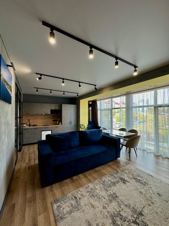 Каланча — Семейный Апартаменты-студия. Дизайн ЛОФТ. Вид на город