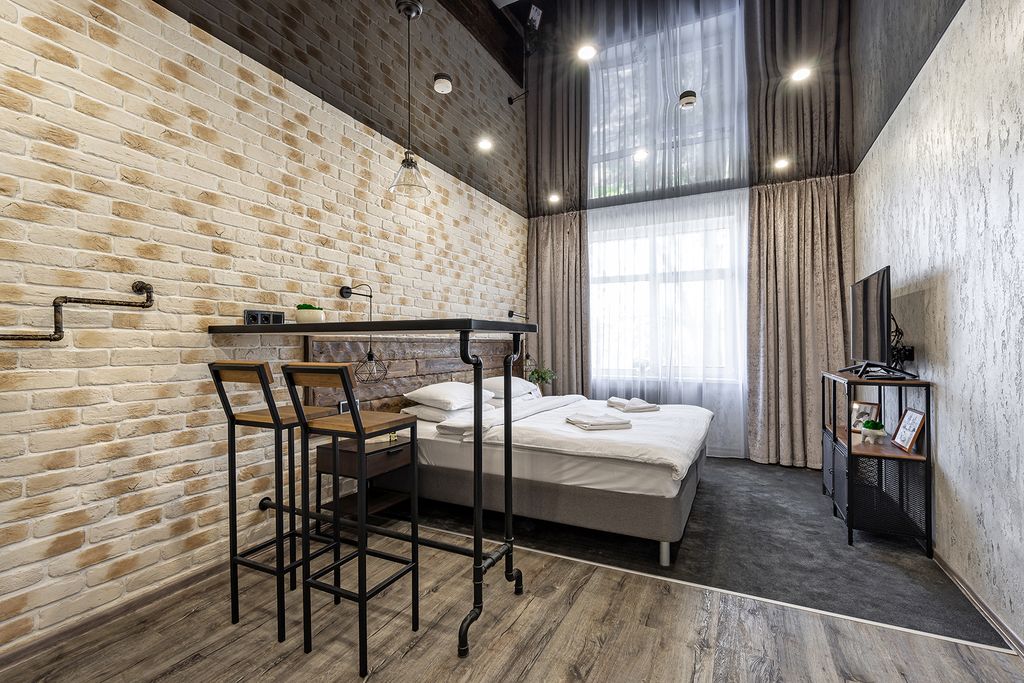 АпартПейдж Елагин — Двухместный номер с 1 кроватью дизайн студия