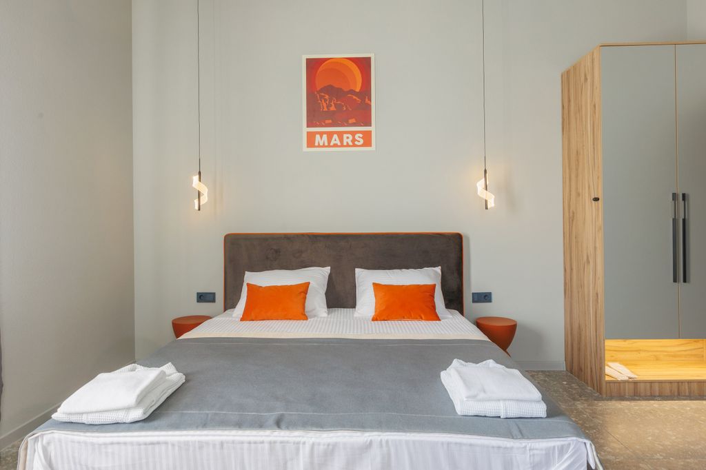 Гагарин rooms — Двухместный номер с 1 кроватью стандарт с видом на город