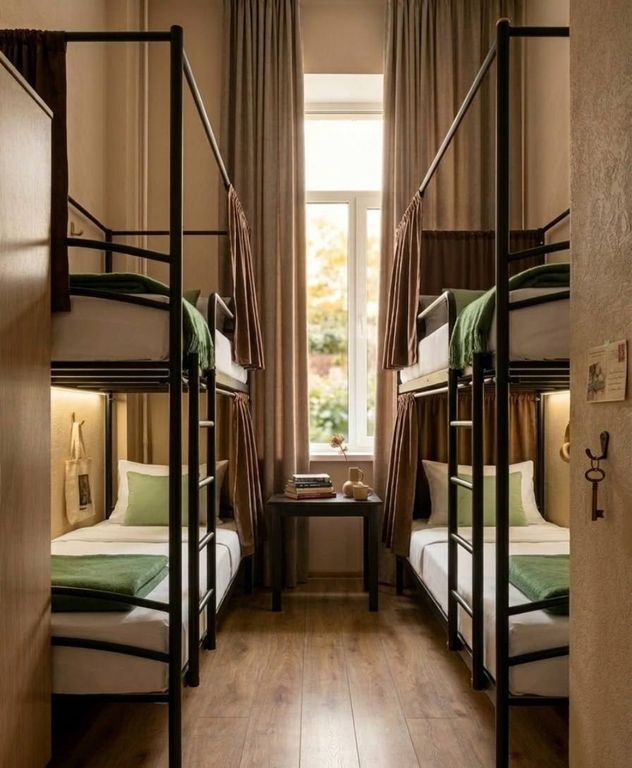 Rooms — Многоместный мужской номер 6-местный (душ/туалет общий)