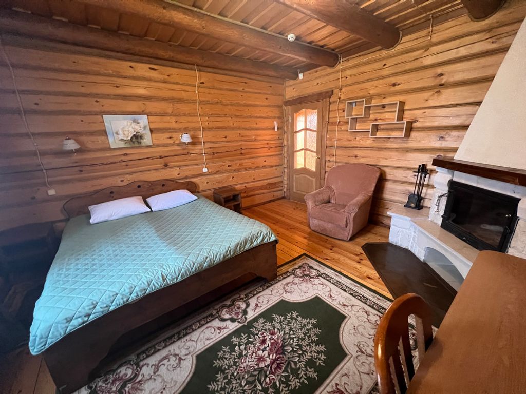 Колыба — Двухместный номер с 1 кроватью в гостевом доме с сауной и камином