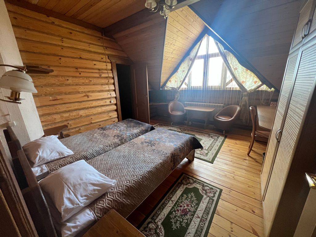 Колыба — Двухместный номер с 2 отдельными кроватями в гостевом доме с сауной