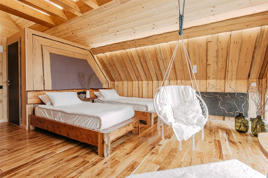 Титовка Арктик Ривер Парк — Дом panorama малый коттедж 2 Односпальные кровати