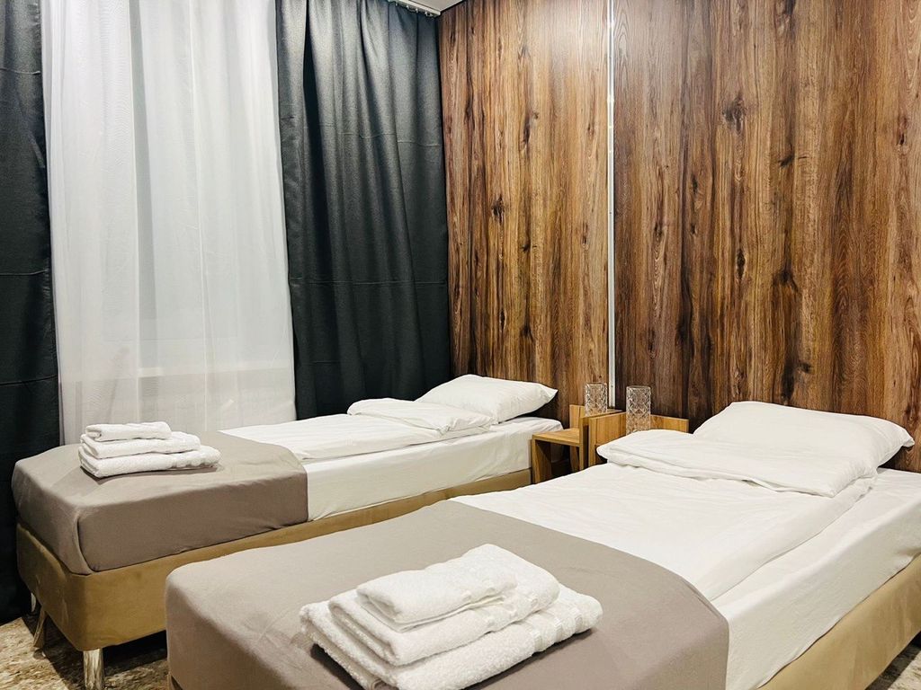 BBClub Aparts Khibiny — Двухместный номер с 2 отдельными кроватями с видом на горы