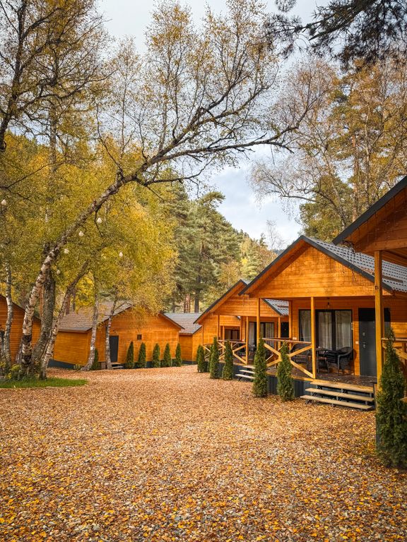 Шале Хвоя — Дом однокомнатное шале с видом на двор и горы