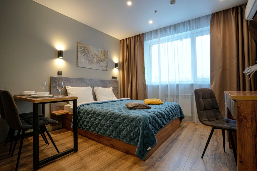 Ваш Салют Апарт — Двухместный номер с 1 кроватью делюкс