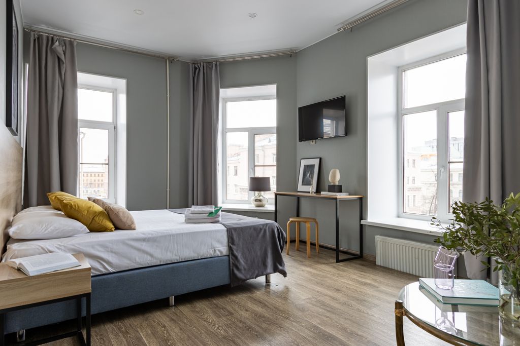 Номера на Невском 111 — Двухместный номер с 1 кроватью Делюкс с панорамным видом на город