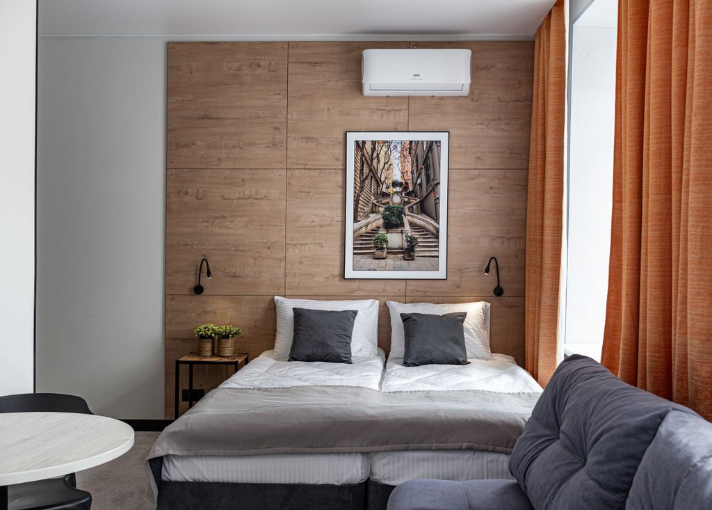 Greenfeel Петрозаводск — Апартаменты Студия с мини-кухней с двумя односпальными кроватями и диваном