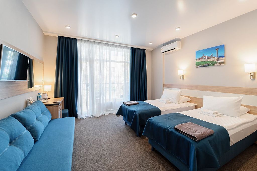 Песочная Бухта — Двухместный номер с 2 отдельными кроватями стандарт с доп. местом Корпус Гермес