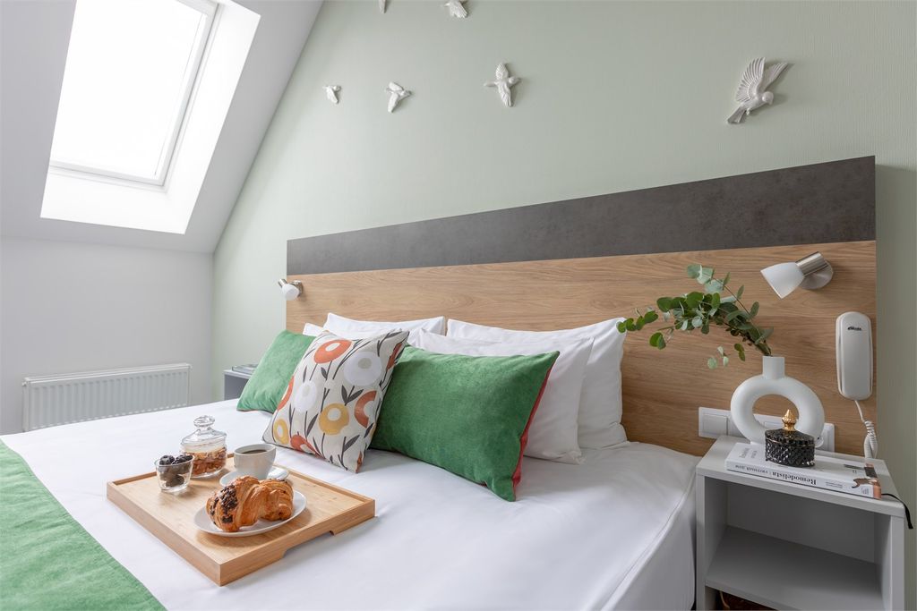 Станция Премьер S12 — Двухместный номер с 1 кроватью или 2 раздельными Модерн с мансардными окнами