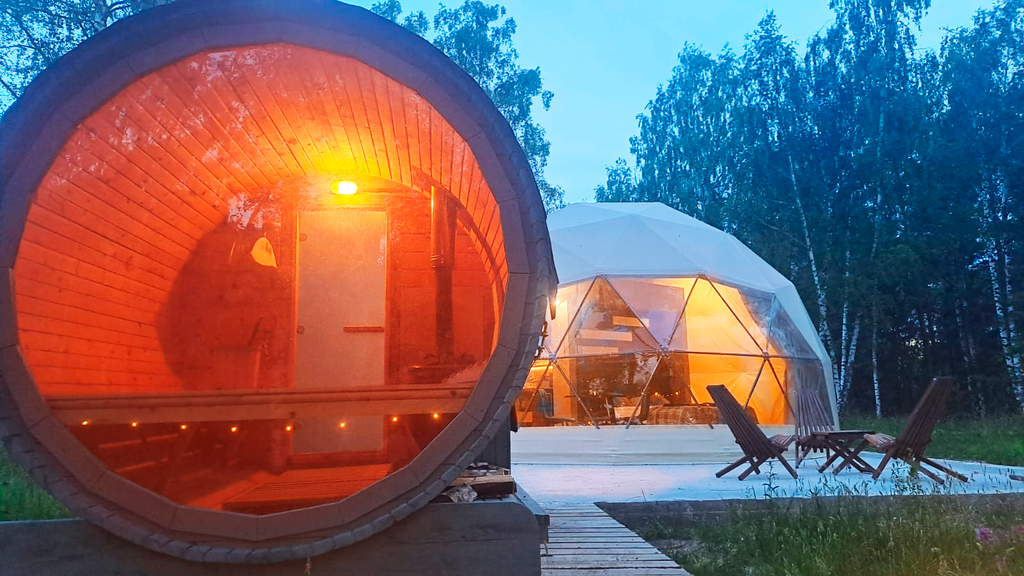 Астрале парк — Купол пегас домик с русской баней