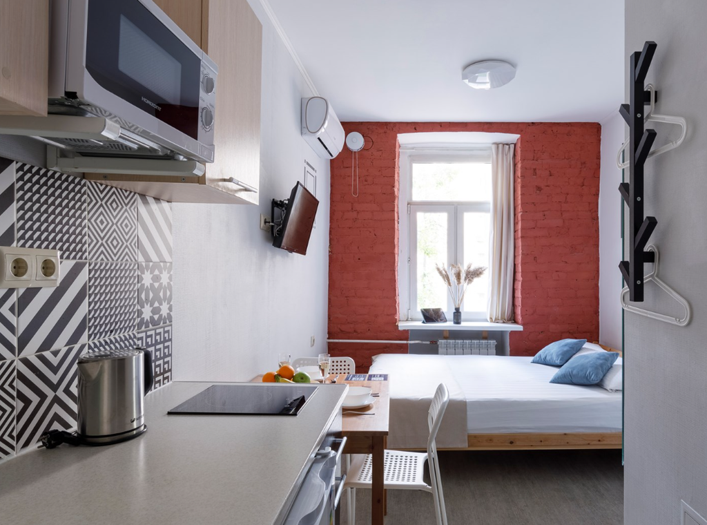 NORKE Казанский — Апартаменты студия с одной большой кроватью