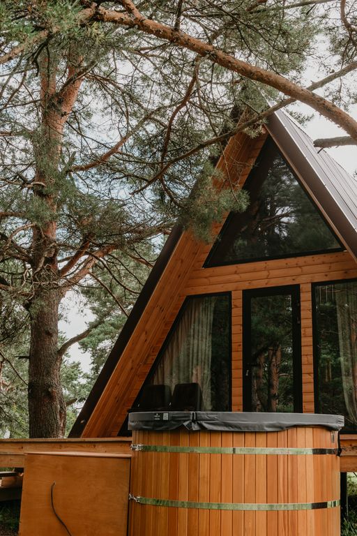 Точка Немо — Дом а-фрейм с купелью фурако