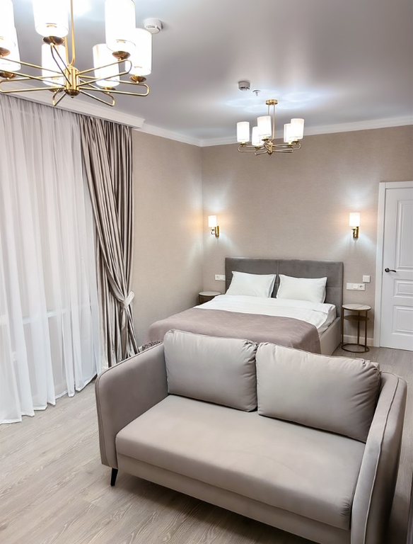 На Казачьем — Двухместный номер с 1 кроватью супериор Комфорт - без окна на улицу (окно выходит в атриум отеля)