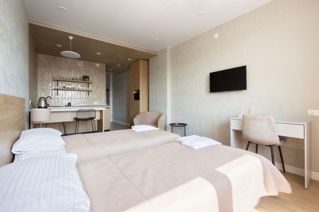 Карат Апарт — Двухместный номер с 2 отдельными кроватями studio deluxe twin