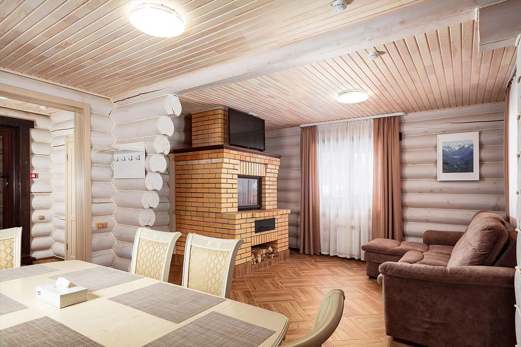 Гелион — Дом Кедровый дом с камином