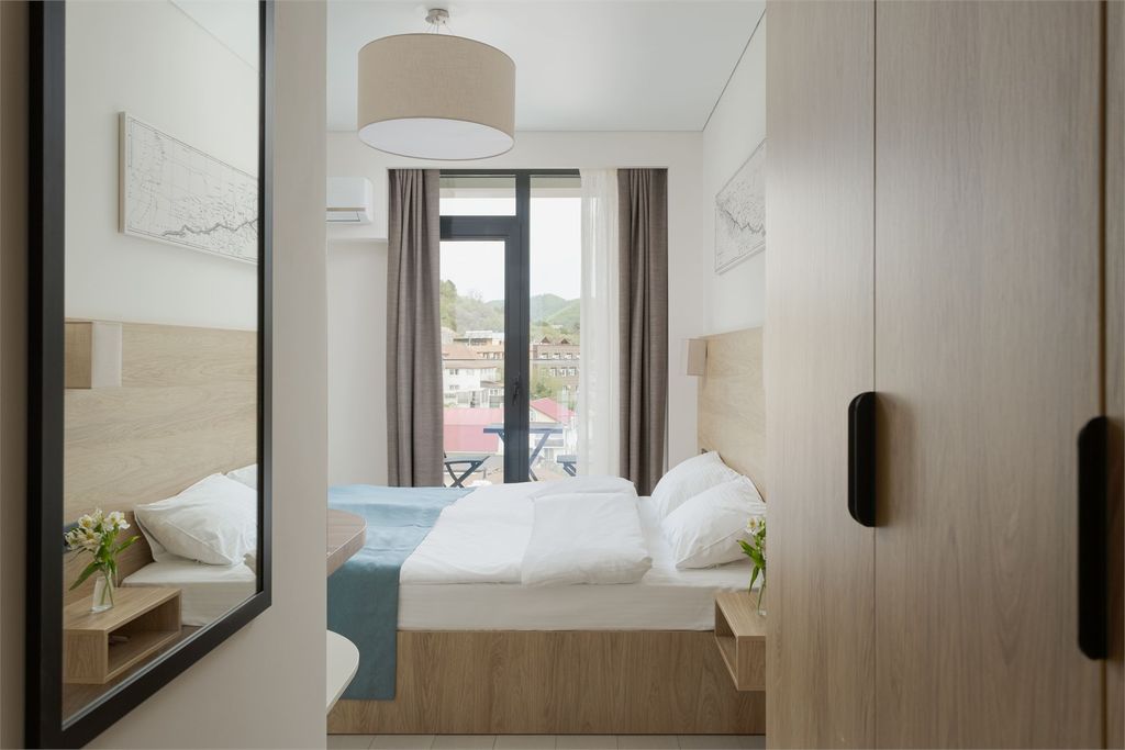 Lavicon Apart — Двухместный номер с 1 кроватью мини стандарт, вид на бассейн