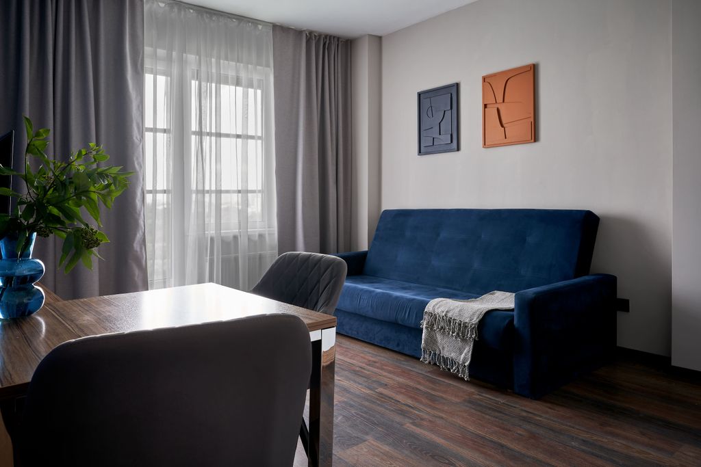 Элма Пулково — Апартаменты Двухкомнатные апартаменты с кухней-гостиной, спальней и лоджией