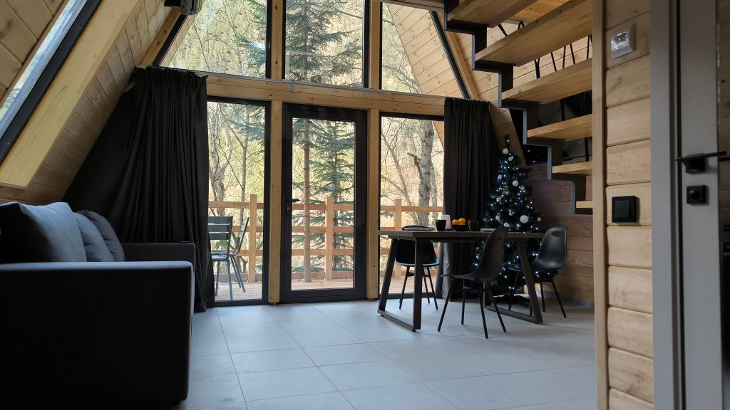 Монте Виера парк Архыз — Дом Соло 4 с террасой и видом на реку