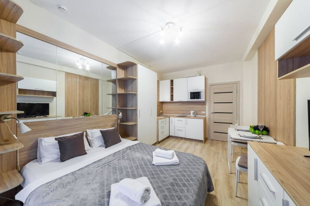 NV Hotel — Двухместный номер с 1 кроватью Студия Delux с балконом и кухней