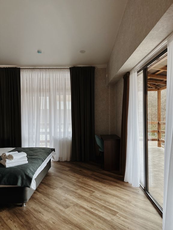 База отдыха конно-спортивного клуба "Шагди" — Двухместный номер с 1 кроватью Гостиничный номер на двоих