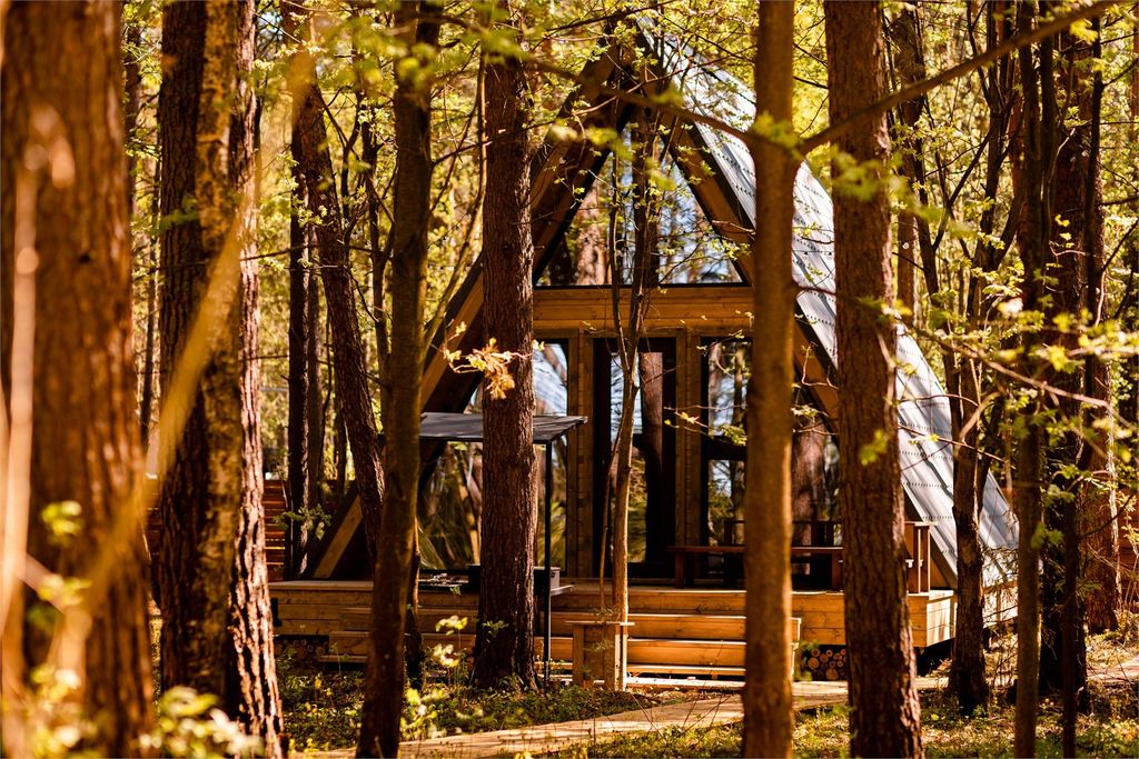 Море — Отдельный дом А-фрейм в сосновом лесу